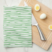 Abstract 280314 - Faded groen op wit Theedoek (Quarter Fold)