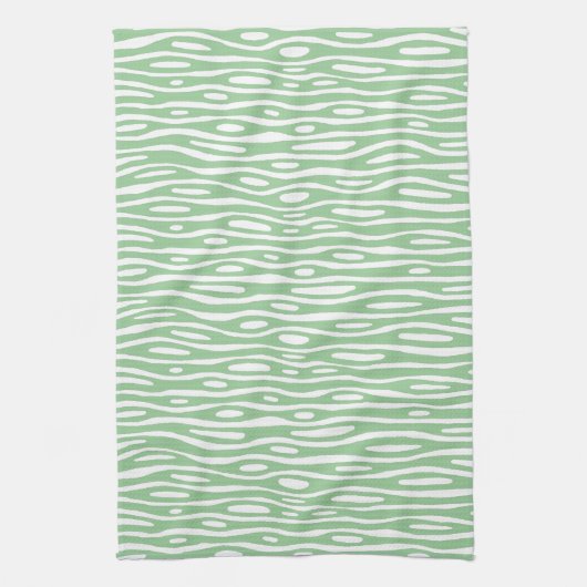 Abstract 280314 - Faded groen op wit Theedoek (Verticaal)