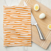 Abstract 280314 - Licht Sinaasappel op wit Theedoek (Quarter Fold)