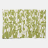 Abstract 280314 - Olijf op wit Theedoek (Horizontaal)