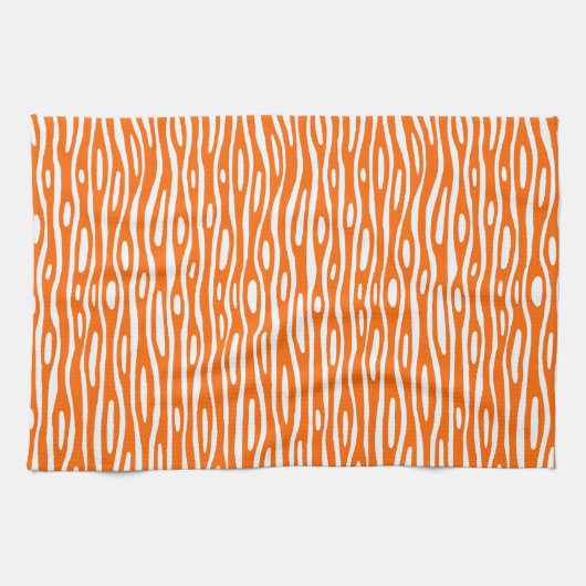 Abstract 280314 - Sinaasappel op wit Theedoek (Horizontaal)