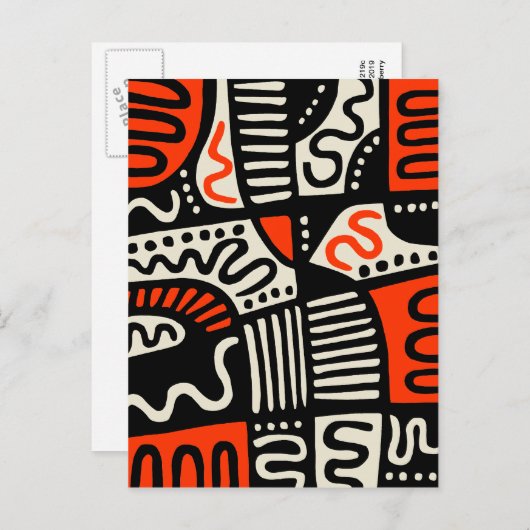 Abstract 291219c briefkaart (Voorkant / Achterkant)