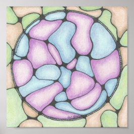 Abstract 2 Doodle Art Print 8x8in.