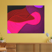 Abstract 328 - paars rood roze kunstontwerp canvas afdruk (Insitu (Woonkamer))