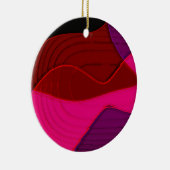 Abstract 328 - Paarse rode roze Keramisch Ornament (Rechts)