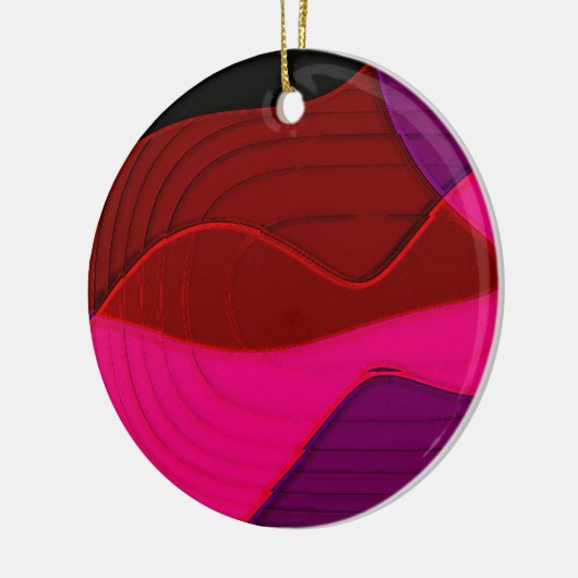 Abstract 328 - Paarse rode roze Keramisch Ornament (Links)