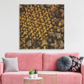 Abstract 3-dimensionaal canvas Metal Magic Afdruk (Insitu (Woonkamer))