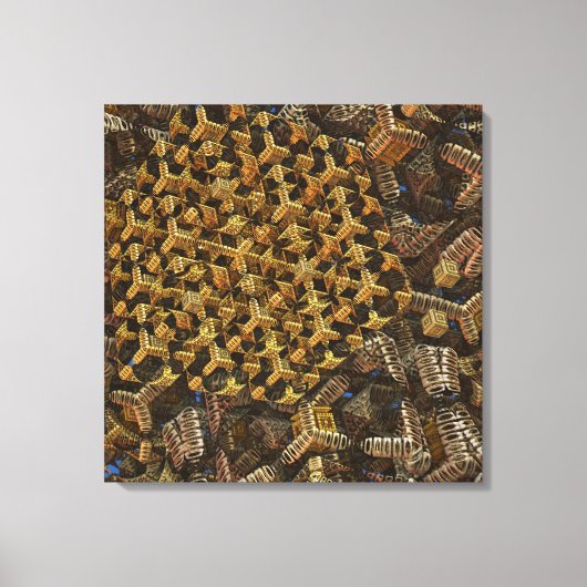Abstract 3-dimensionaal canvas Metal Magic Afdruk (Voorkant)