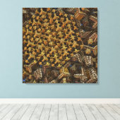 Abstract 3-dimensionaal canvas Metal Magic Afdruk (Insitu (Houten vloer))