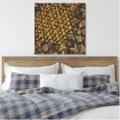 Abstract 3-dimensionaal canvas Metal Magic Afdruk (Insitu (Slaapkamer))