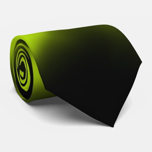 Abstract 3 in zwart en limoengroen stropdas (Opgerold)