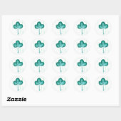 Abstract 3 Leaf Clover Shamrock Stickers (Vel)
