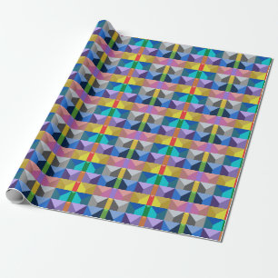 Abstract 3D driehoek patroon Cadeaupapier
