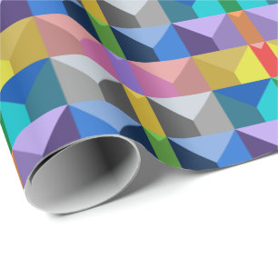 Abstract 3D driehoek patroon Cadeaupapier