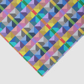 Abstract 3D driehoek patroon Tissuepapier (Detail)