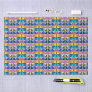 Abstract 3D driehoek patroon Tissuepapier