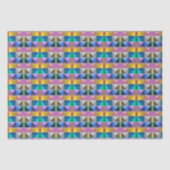 Abstract 3D driehoek patroon Tissuepapier (Voorkant)