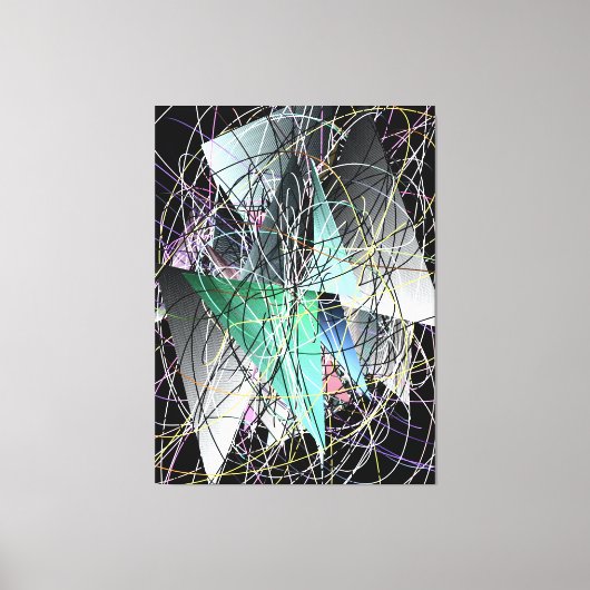 Abstract 3d Geometric Art Pattern Canvas Afdruk (Voorkant)