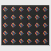 Abstract 3D Geometric Diamond Gradient Art Cadeaupapier (Vlak)