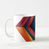 Abstract 3D Geometric Diamond Gradient Art Koffiemok (Links)