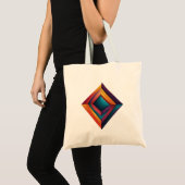 Abstract 3D Geometric Diamond Gradient Art Tote Bag (Voorkant (product))