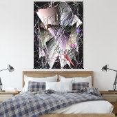 Abstract 3d Geometric Pattern Canvas Afdruk (Insitu (Slaapkamer))