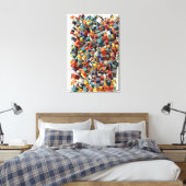 Abstract 3D Geometric Pattern  Canvas Afdruk (Insitu (Slaapkamer))