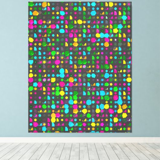 Abstract 3d Geometric Pattern Canvas Afdruk (Insitu (Houten vloer))