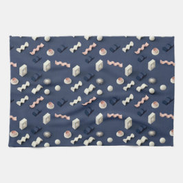 Abstract 3D geometric shapes Theedoek