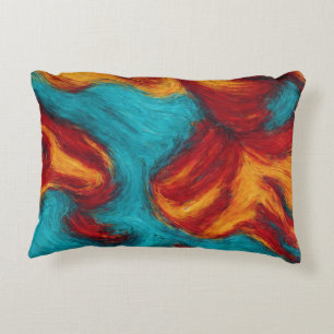Abstract 3D olieverfschilderij Accent Kussen