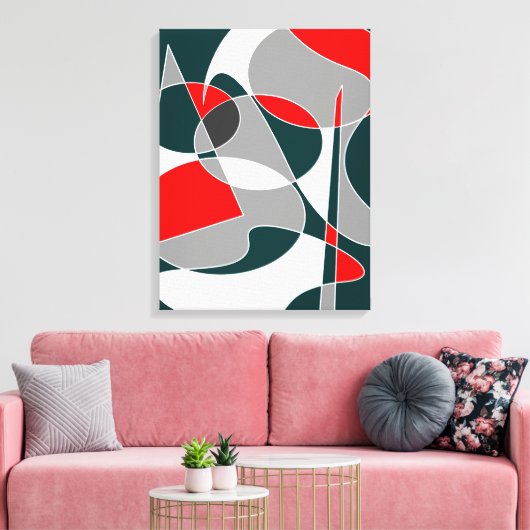 Abstract #76 canvas afdruk (Insitu (Woonkamer))