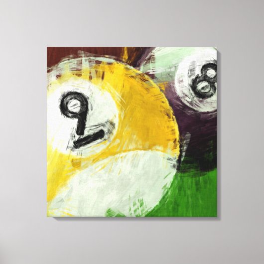 Abstract 8 en 9 Ball Canvas Afdruk (Voorkant)