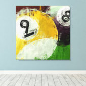 Abstract 8 en 9 Ball Canvas Afdruk (Insitu (Houten vloer))