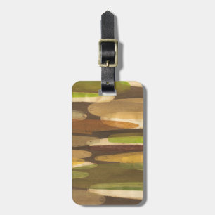 Abstract aardetinten landschap bagagelabel