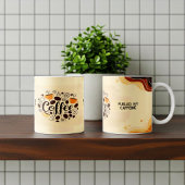 Abstract aards koffie Mok ontwerp