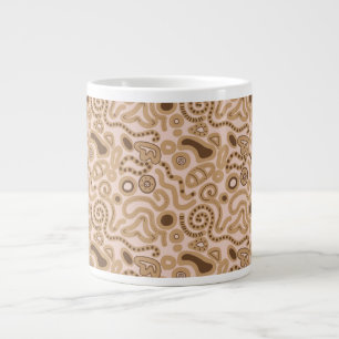 Abstract Aardse Doodlepatroon Jumbo Mok