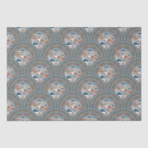 Abstract accent Mandala Art Deco Scallop Tissuepapier