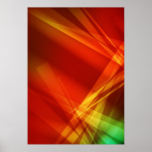 Abstract-Achtergrond RED GELLOW GROEN DIGITAL RAND Poster