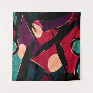 Abstract acryl modern schilderijfragment. Kleurrij Wandkleed