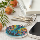 Abstract acrylic keychain (Voorkant Rechts)