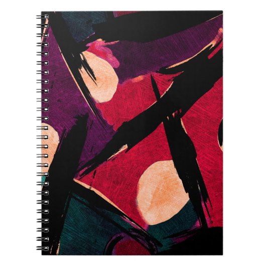 Abstract acrylmodern schilderfragment. Colorfu Notitieboek (Voorkant)