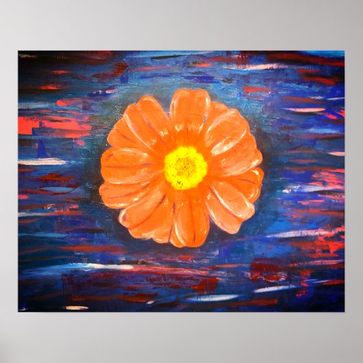 Abstract acrylverf met ventilator poster (Voorkant)