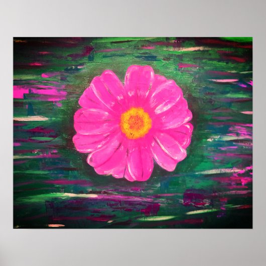 Abstract acrylverf met ventilator poster (Voorkant)