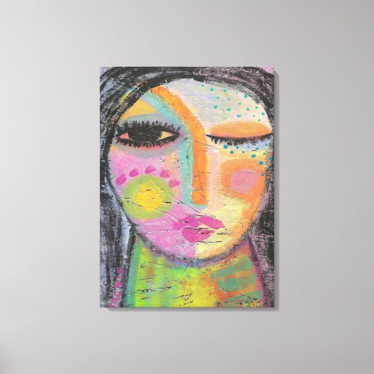 Abstract acrylverf voor dagdromen op OSB-raad Canvas Afdruk (Voorkant)