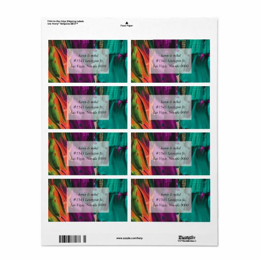 Abstract Acrylverzendlabel tekenen Etiket (Full Sheet)