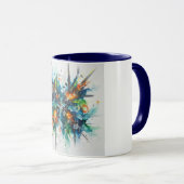 Abstract Act Color Burst Ceramic Mug Mok (Voorkant rechts)