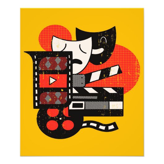 Abstract acteertheater| Dramatheater Foto Afdruk (Voorkant)