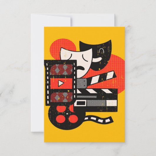 Abstract acteertheater| Dramatheater RSVP Kaartje (Voorkant)