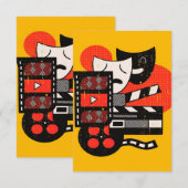 Abstract acteertheater| Dramatheater RSVP Kaartje (Voorkant / Achterkant)