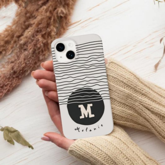 Abstract aesthetic minimal Monogram Modern Case-Mate iPhone Case